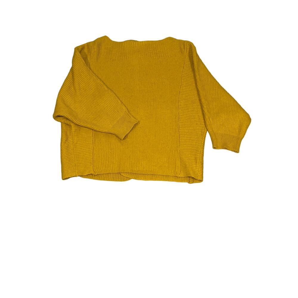 Ruby Moon, Open Back Mustard Color Cropped Sweater, Size S, KB110